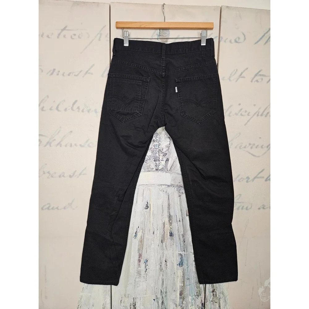 Levi's 511 Slim Fit Chino Pants W28 L30 Black Cotton 5-Pocket Streetwear